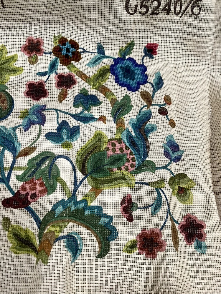 Vintage Penelope Jacobean Handpainted Canvas