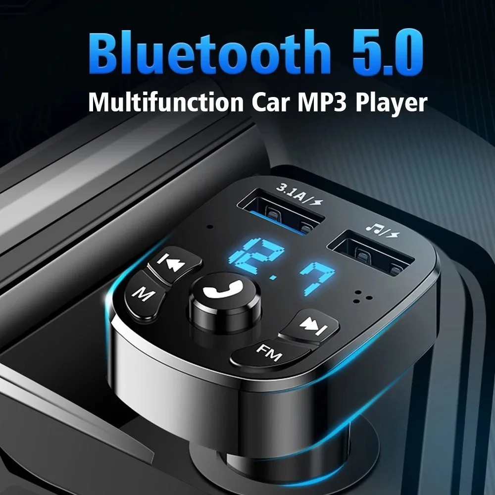 Bluetooth 5.0Car Wireless FM Transmitter Adapter 2USB PD Charger AUX Hands Free✿