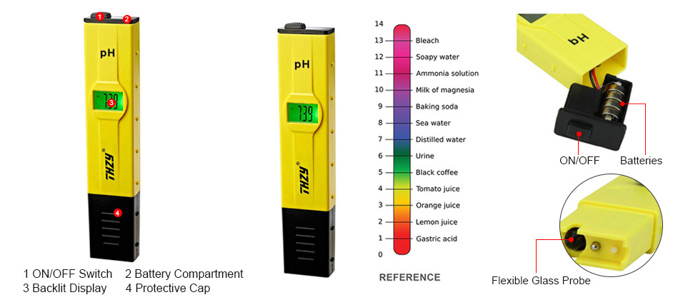 PH Tester pocket-sized pH meter