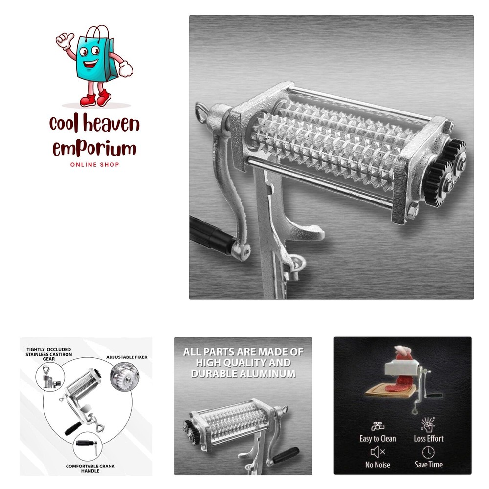 Meat Tenderizer Cuber Heavy Duty Steak Flatten Tool Meat Commercial Tenderize...