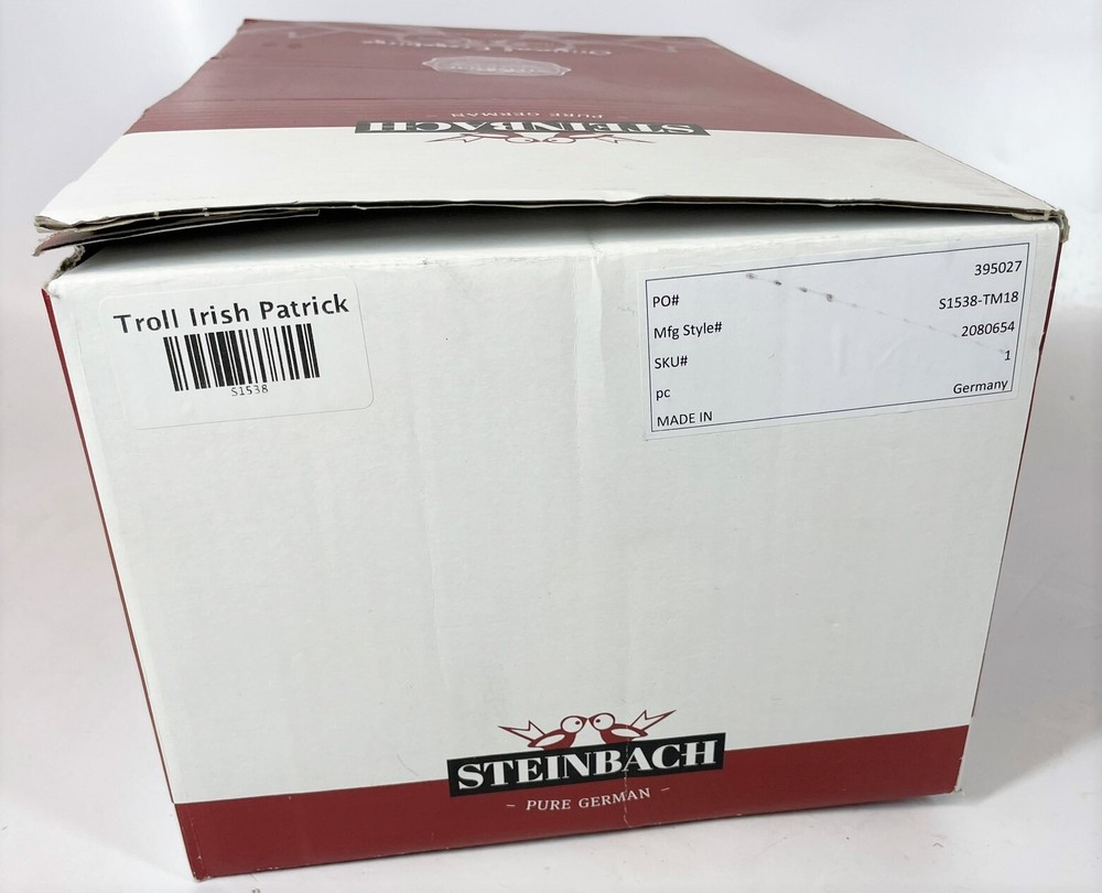 Steinbach Erzgebirge Germany Nutcracker Troll Irish Patrick Nutcracker BOX ONLY