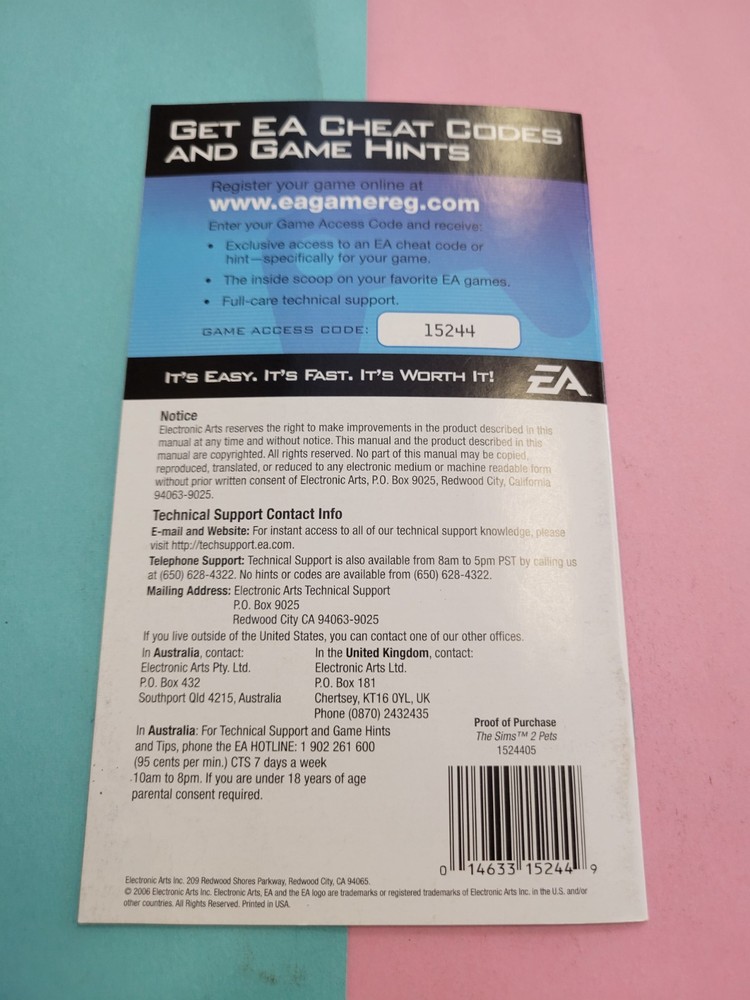 Gamecube - Sims 2: Pets - Manual Only