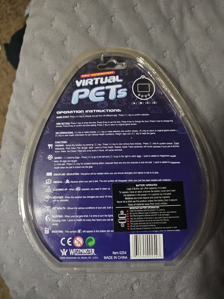 Virtual Pets Electronic Keychain 2006 New In Package
