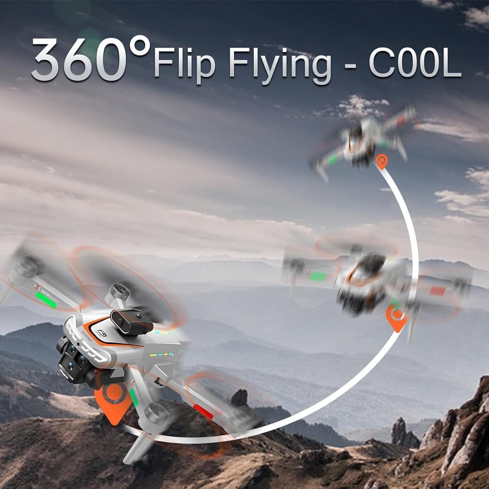 4K Drone with LCD Screen Controller Foldable Obstacle Avoidance