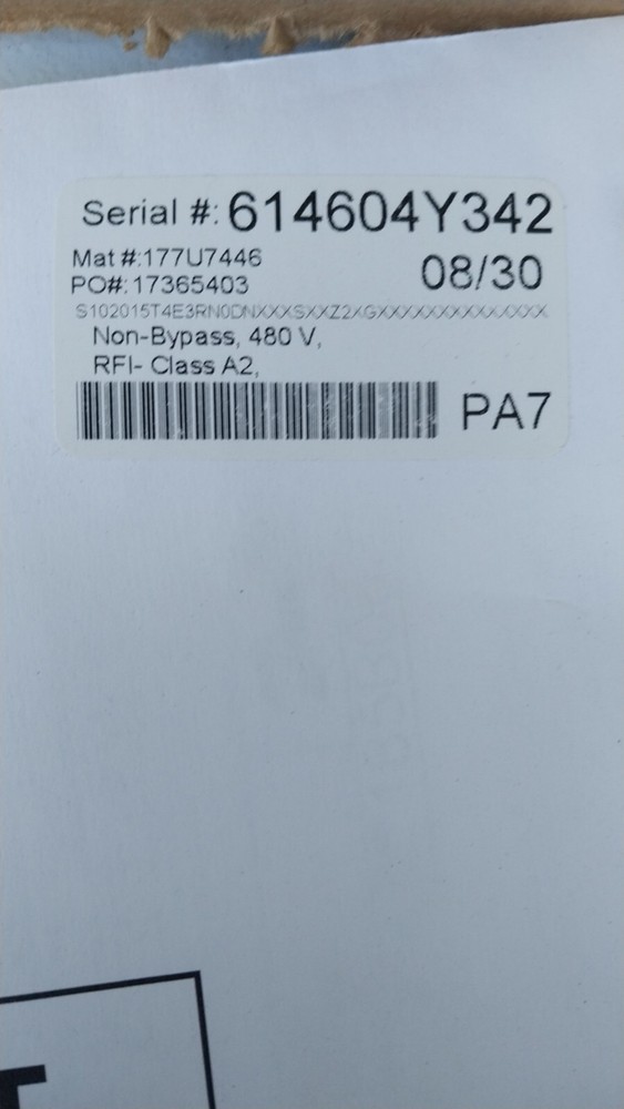 Danfoss Electrical Box 177U7446 New 460VAC 1605512410-40