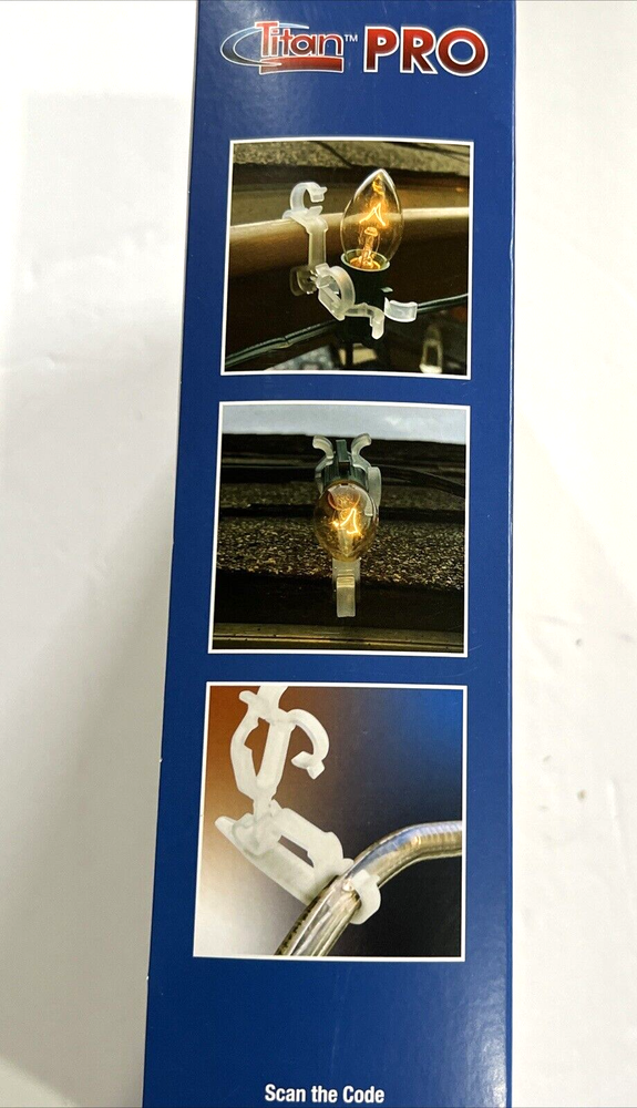 Titan Pro 100 CT Commercial Multi Directional Gutter/Shingle Light String Clips