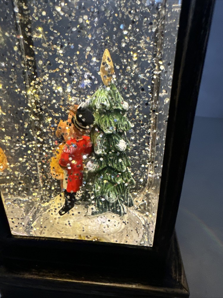 RAZ Imports Santa Decorating Tree Lighted Water Lantern Lighted