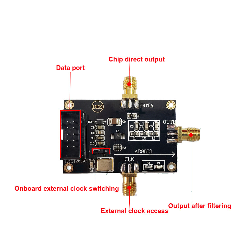 AD9833 Triangular Sinusoidal Square Wave Signal Source DDS Digital Signal Module