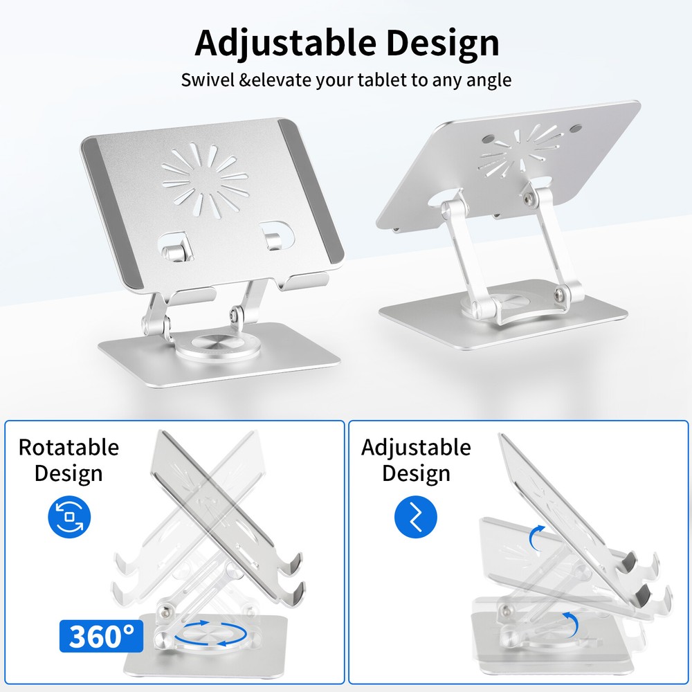 Tablet Stand Holder Adjustable Desktop Stand Foldable Aluminum For Phone Ipad