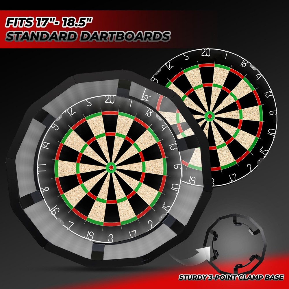 Pro Dartboard Lighting System - 360° Shadow-Free Dartboard LED Ring Light, No...