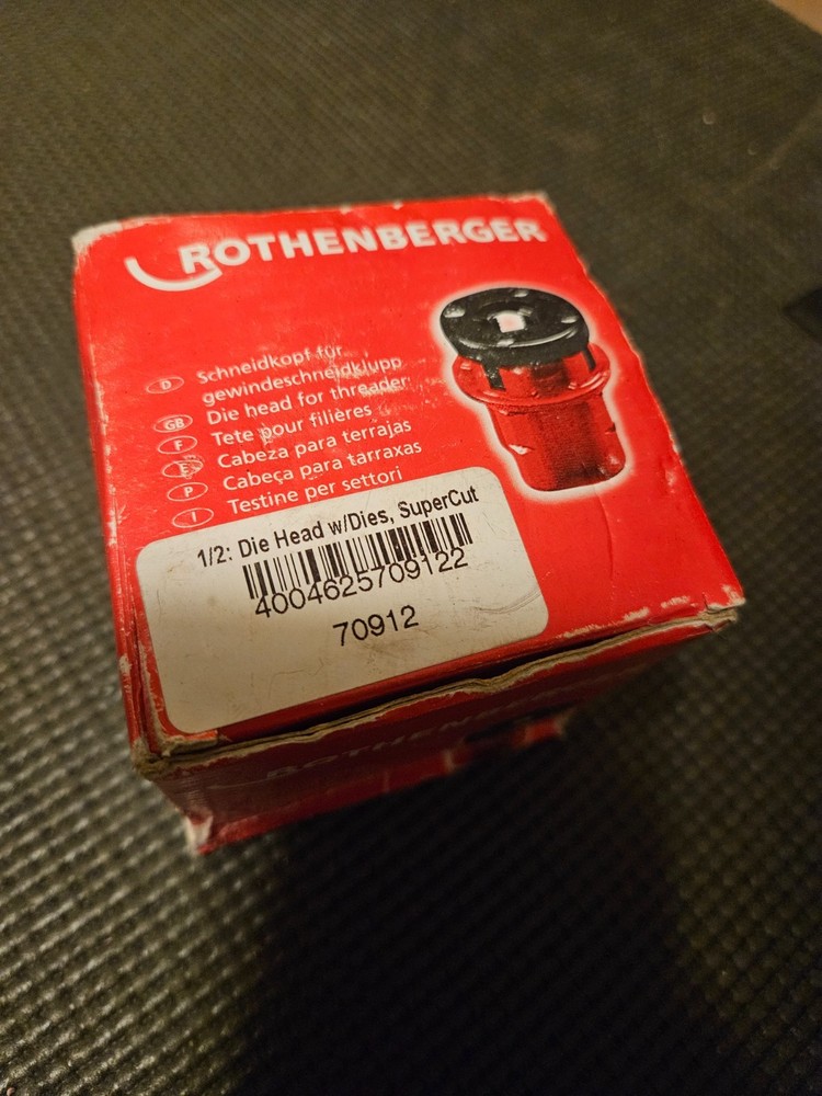 Rothenberger 70912 Threading Dies, 1/2", Npt,