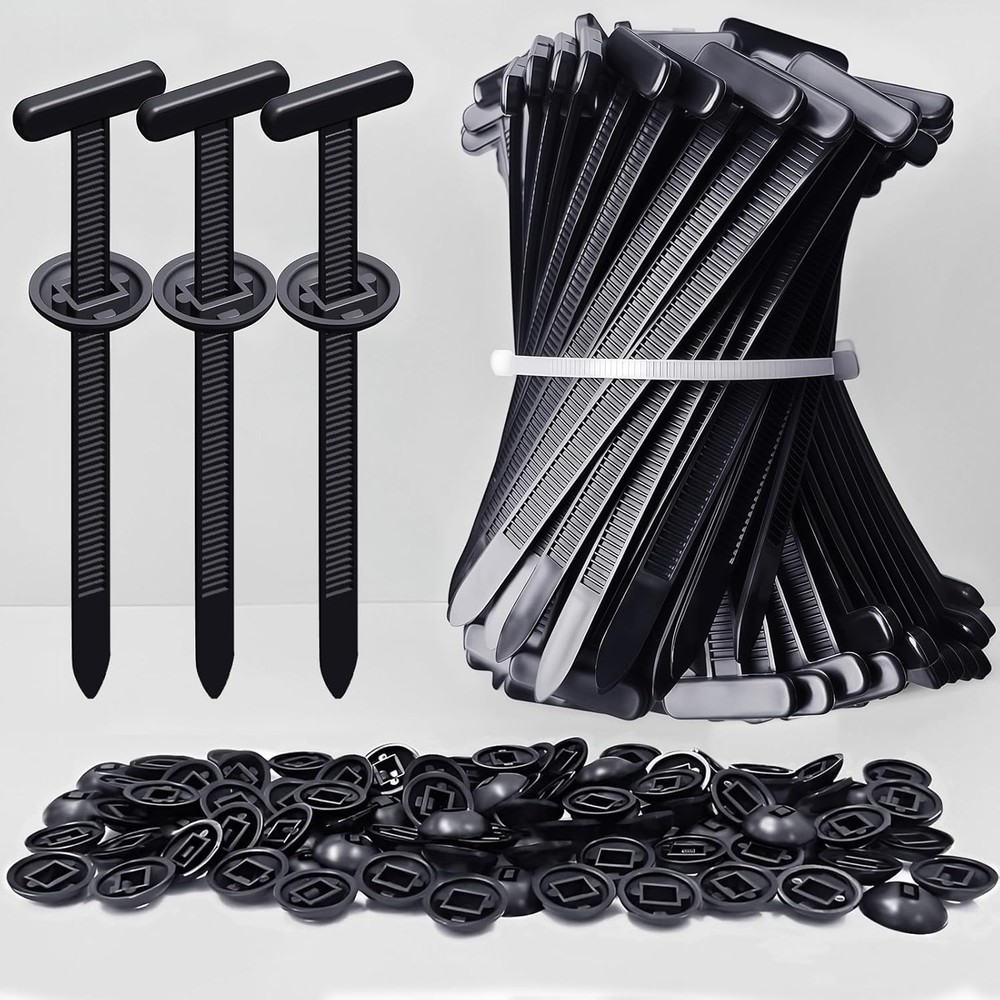 Nylon Universal Cable Tie Buckles - Multi-functional T Rivet Zip Ties, Automotiv