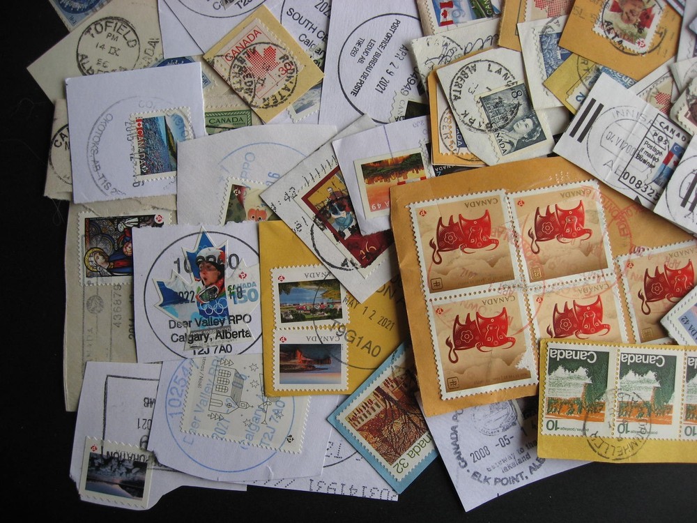 Canada 100 AB Alberta cancels mixture (duplicates, mixed condition)