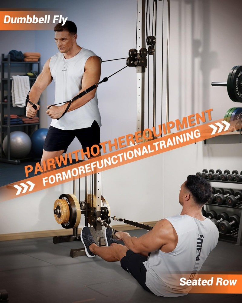 Wall Mount Cable Station, Cable Crossover Machine with 19 Adjustable Positions