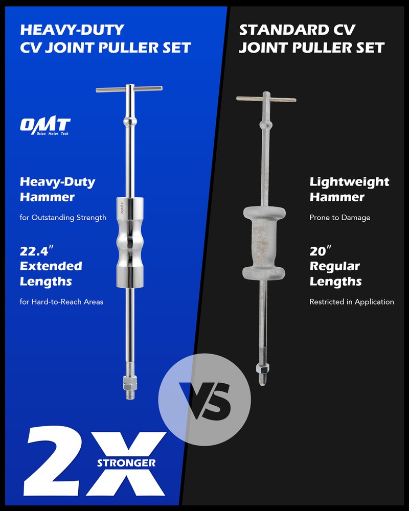 OMT CV Joint Puller Slide Hammer Inner Outer CV Axle Half Shaft Removal Tools