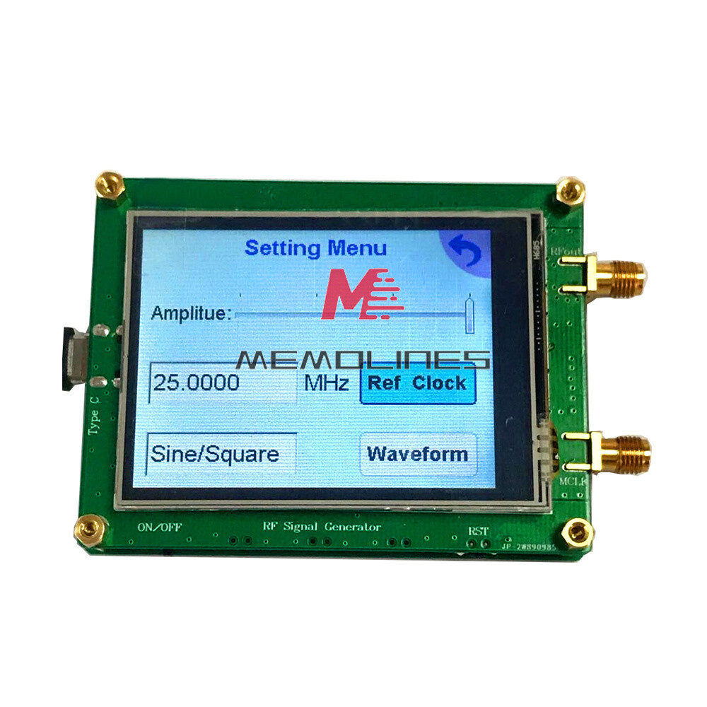 ADF4350 Touch Screen RF Signal Source Point Frequency Sweep PC Controllable