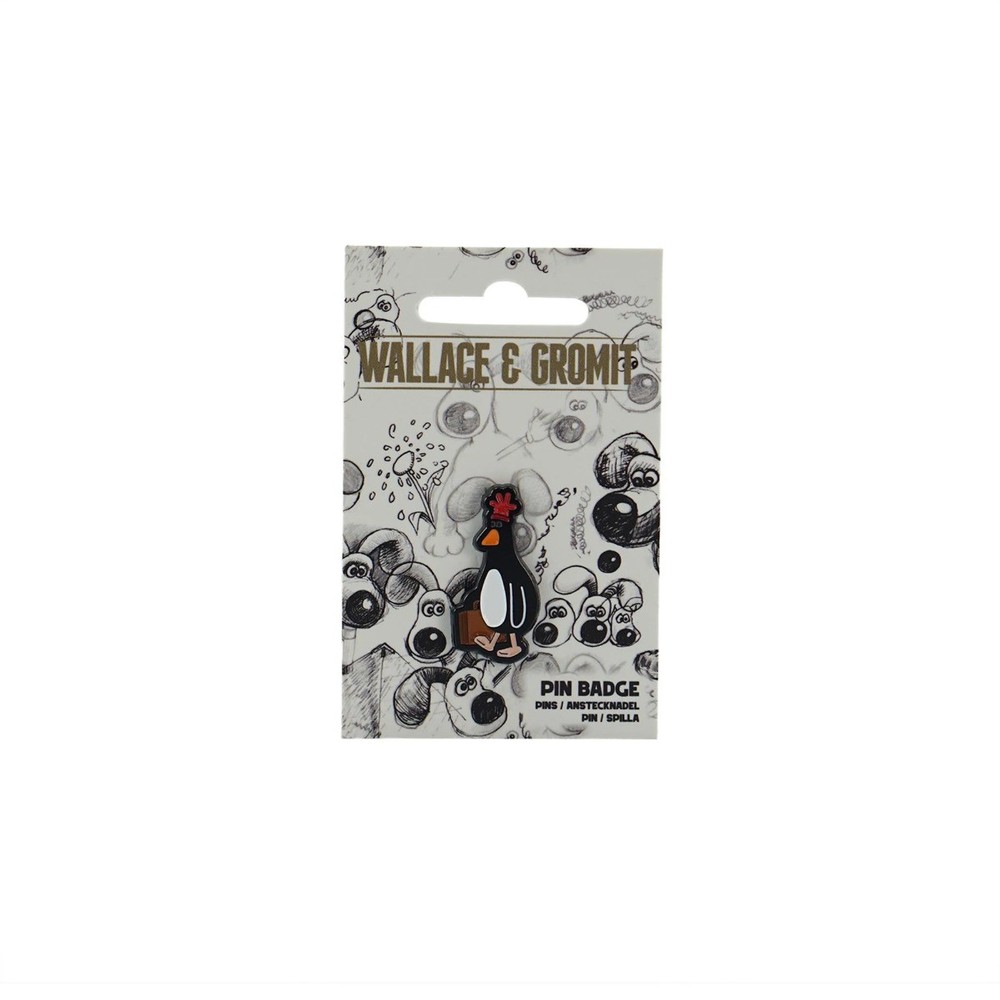Wallace and Gromit - Feathers - With Suitcase Pin Badge