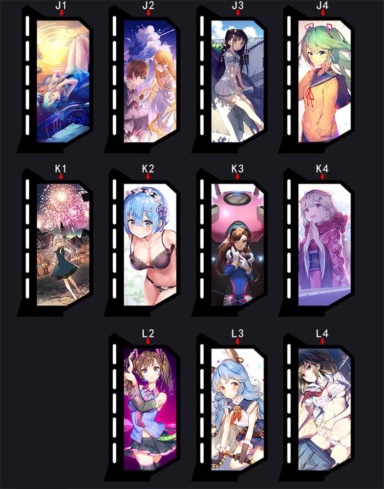 GPU Card Stand Anime Light Board For Computer Graphics Card Bracket Custom Made