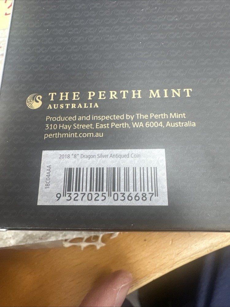 Figure 8 Dragon 2oz Silver Coin Perth Mint 2018