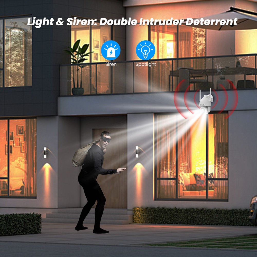 ANRAN 8MP 8CH Home Security Camera System Wired PoE IP Outdoor Motion Detection