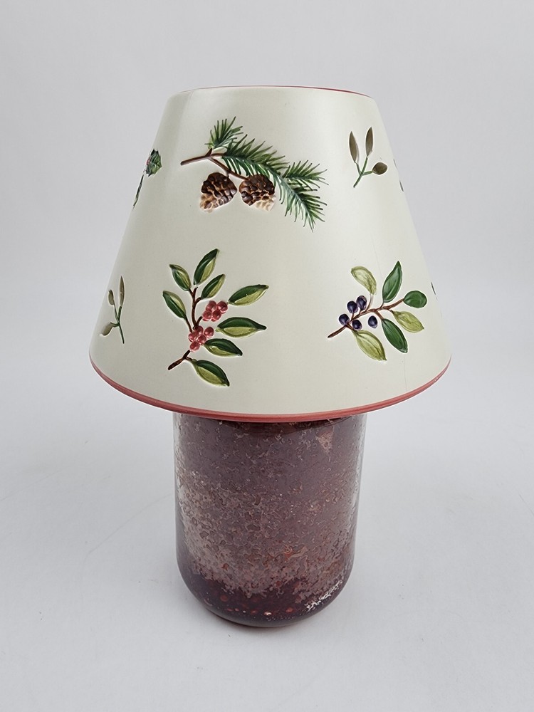 PAC Large Jar Candle Shade Topper Winter Foliage Theme