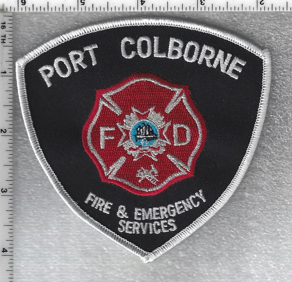 Port Colborne Fire & Emergency Services (Ontario, Canada) white Shoulder Patch