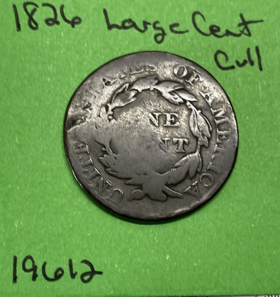 1826 Large Cent / Penny 1c Cull Grade