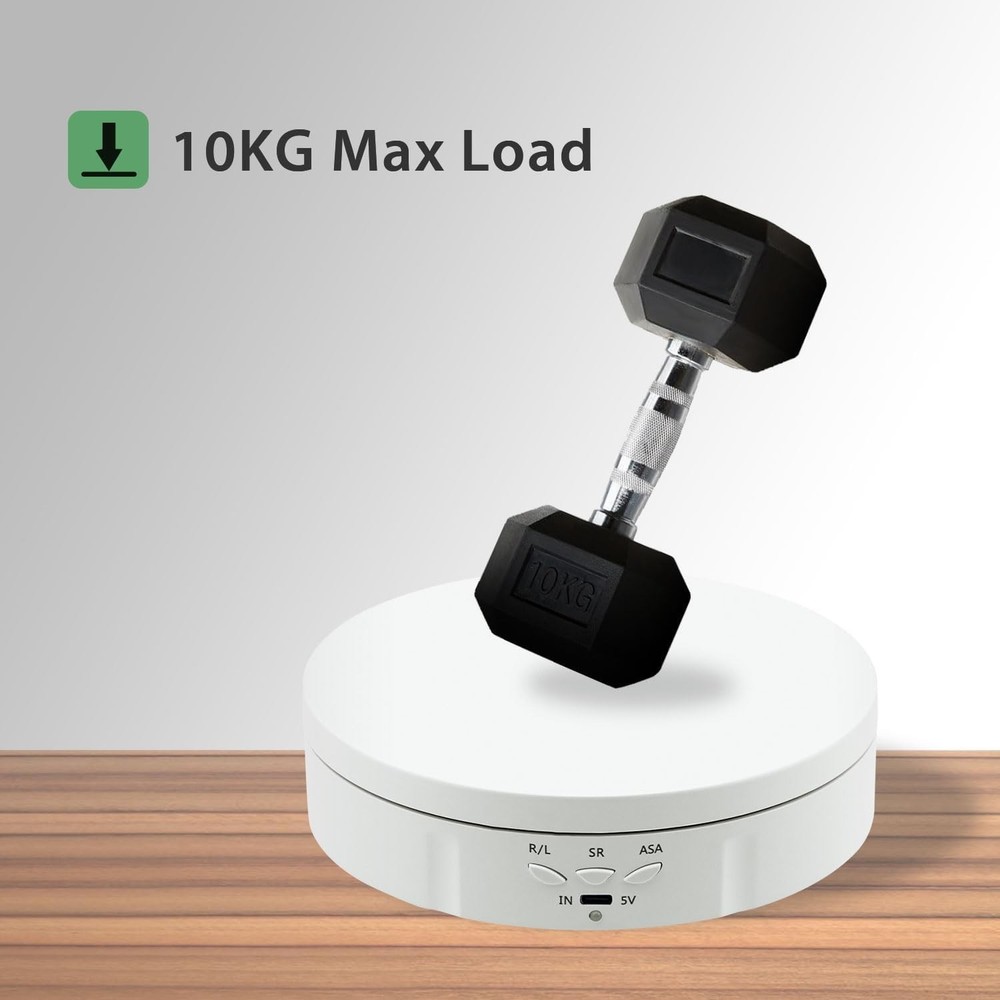 Motorized Rotating Display Stand 5.7in 360 Degree Electric Spin Turntable