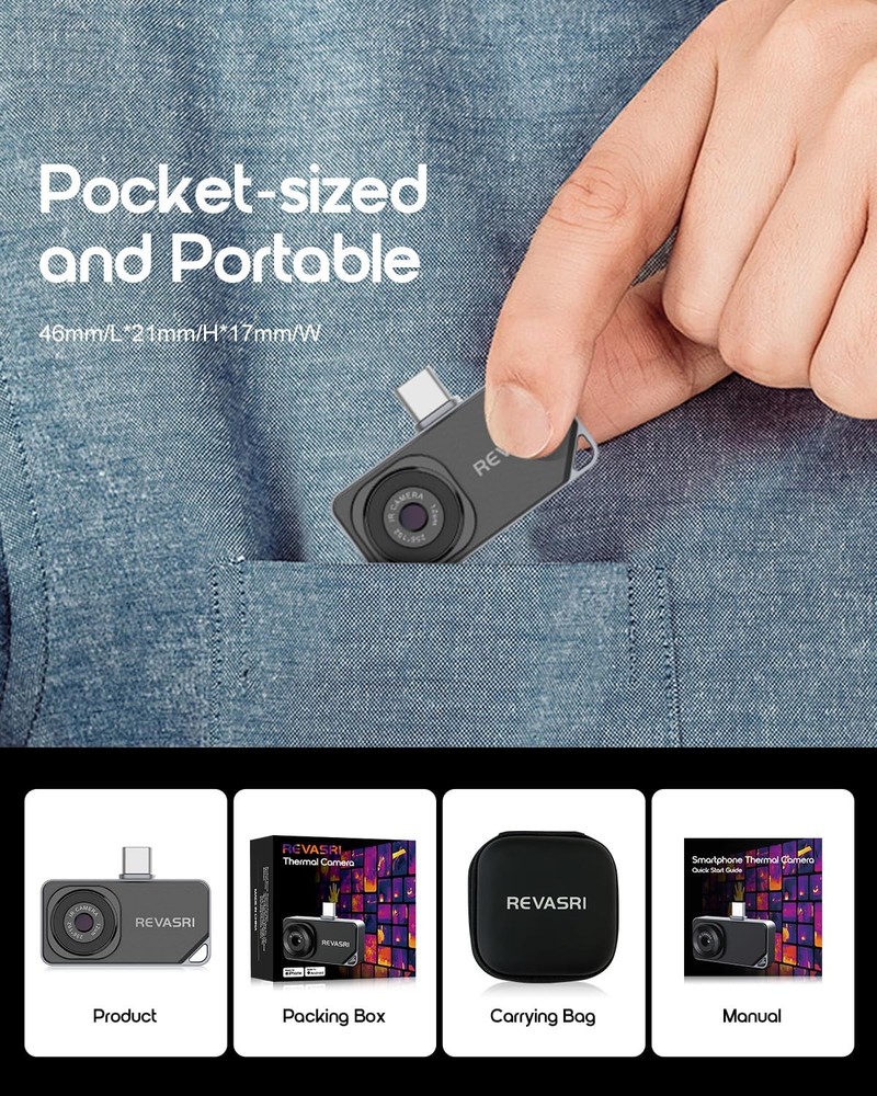 Thermal Camera for iOS and Android, 512×384 Super IR Resolution Thermal Imagi...