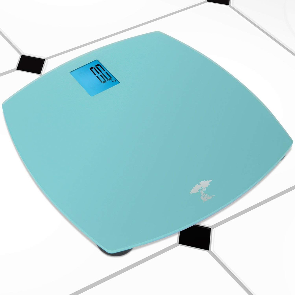 400 Lb Capacity Precision Digital Glass Bathroom Scale, Blue