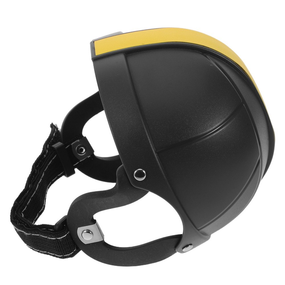 Pet Motorcycle : Hard Safety Hat with Ear Holes Adjustable Strap & Inner