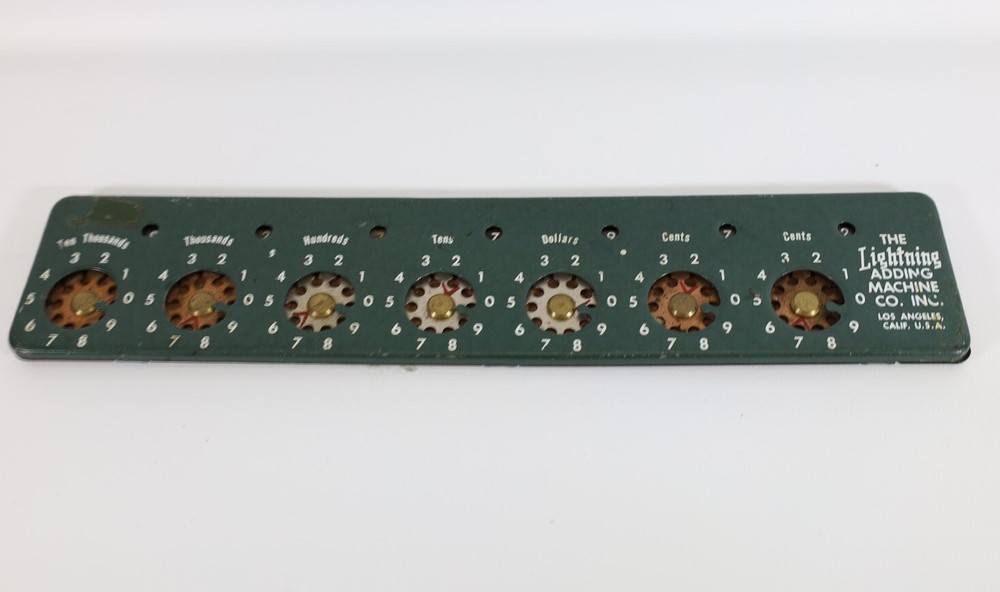 VINTAGE LIGHTING ADDING MACHINE / MANUAL CALCULATOR - PLUS!!