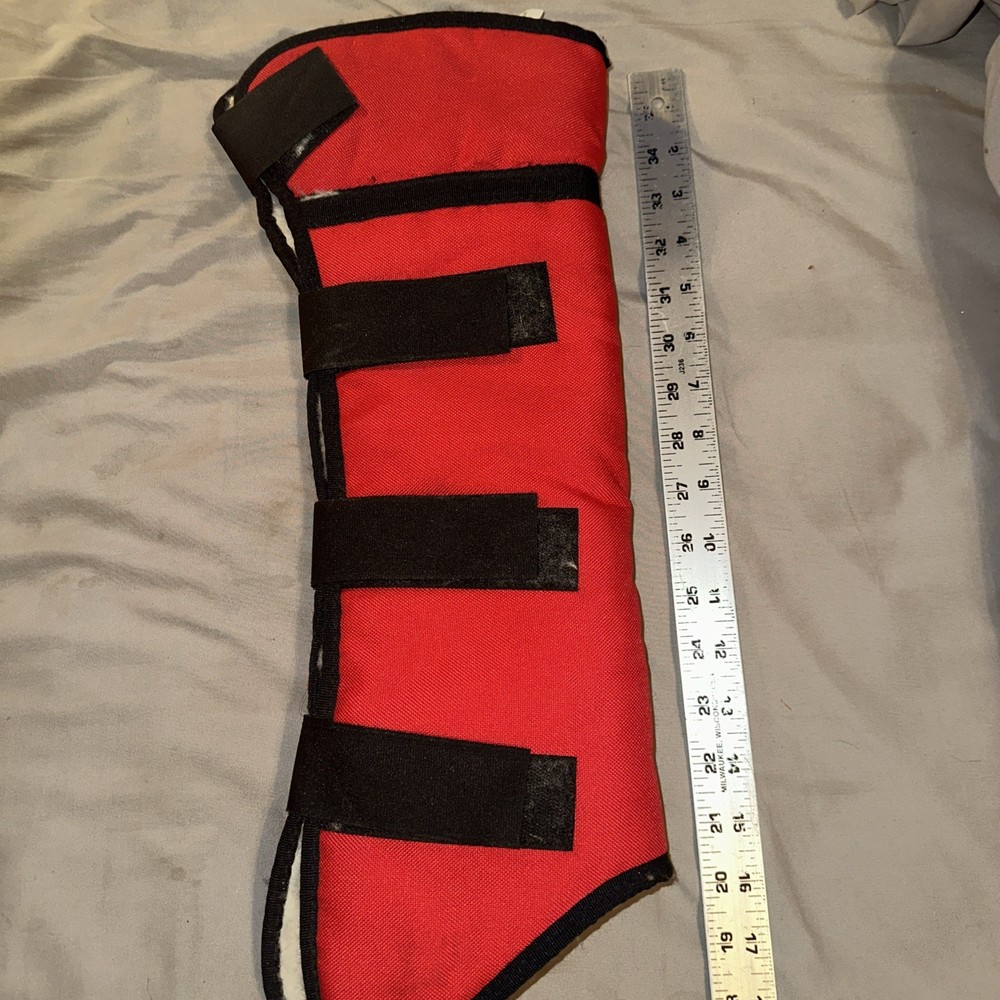 Horse Size Shipping Boots Red Excellent Condition