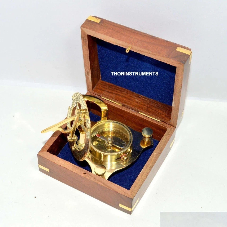 Victorian Antique Solid Brass Binoculars London-1915 with Leather Case,