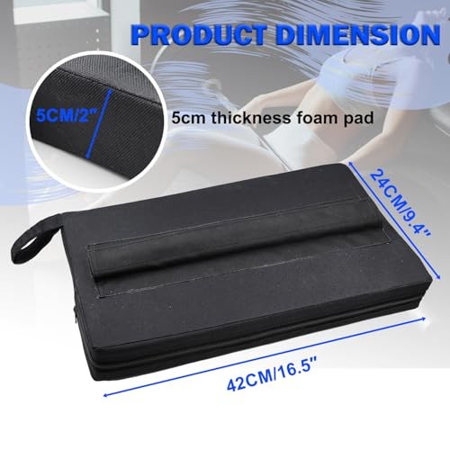 Square Hip-Thrust Pad Protective Extra Thick Foam pad for Barbell Black