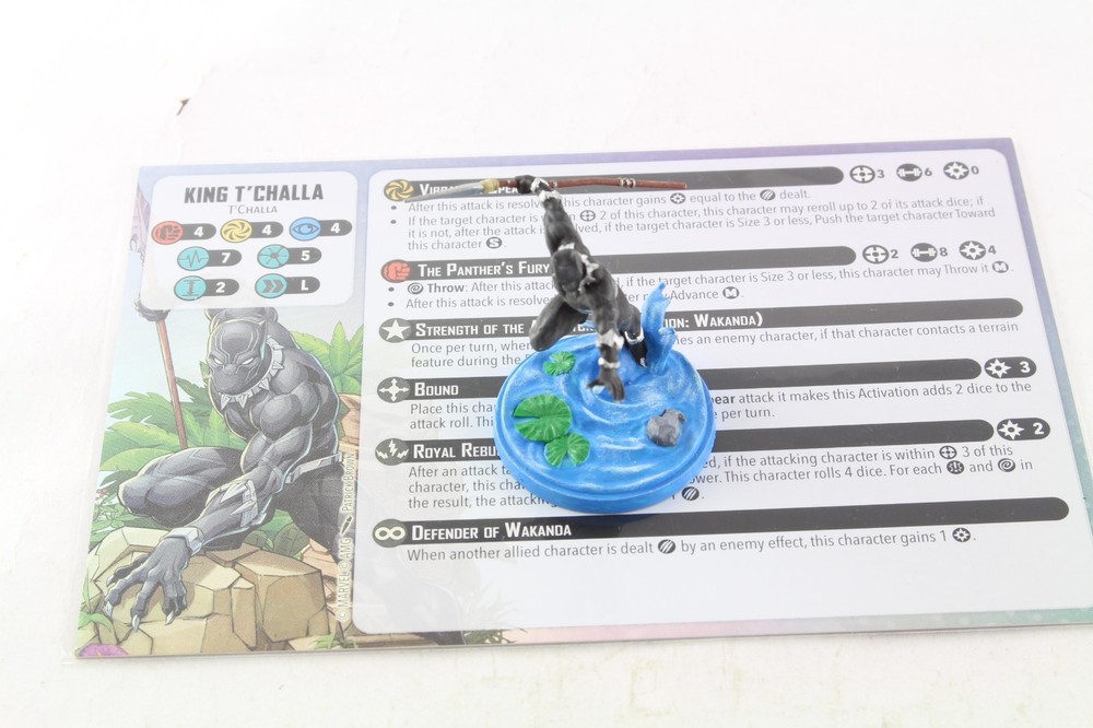 Marvel Crisis Protocol Board Game Figure Painted King T'Challa Black Panther