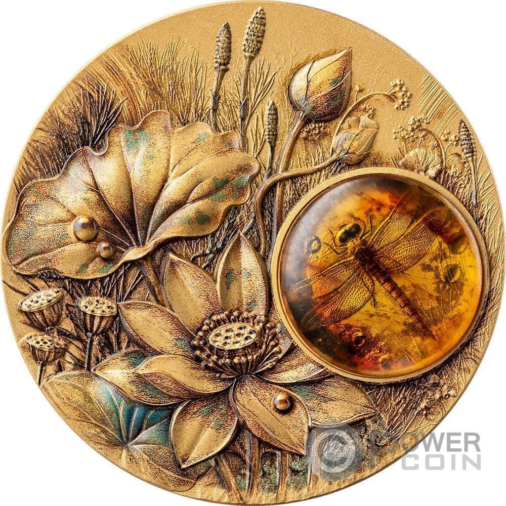 DRAGONFLY Amber Mirage 2 Oz Silver Coin 2$ Samoa 2026