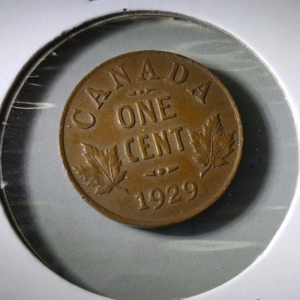 Vintage 1929 Canada One Cent Penny George V