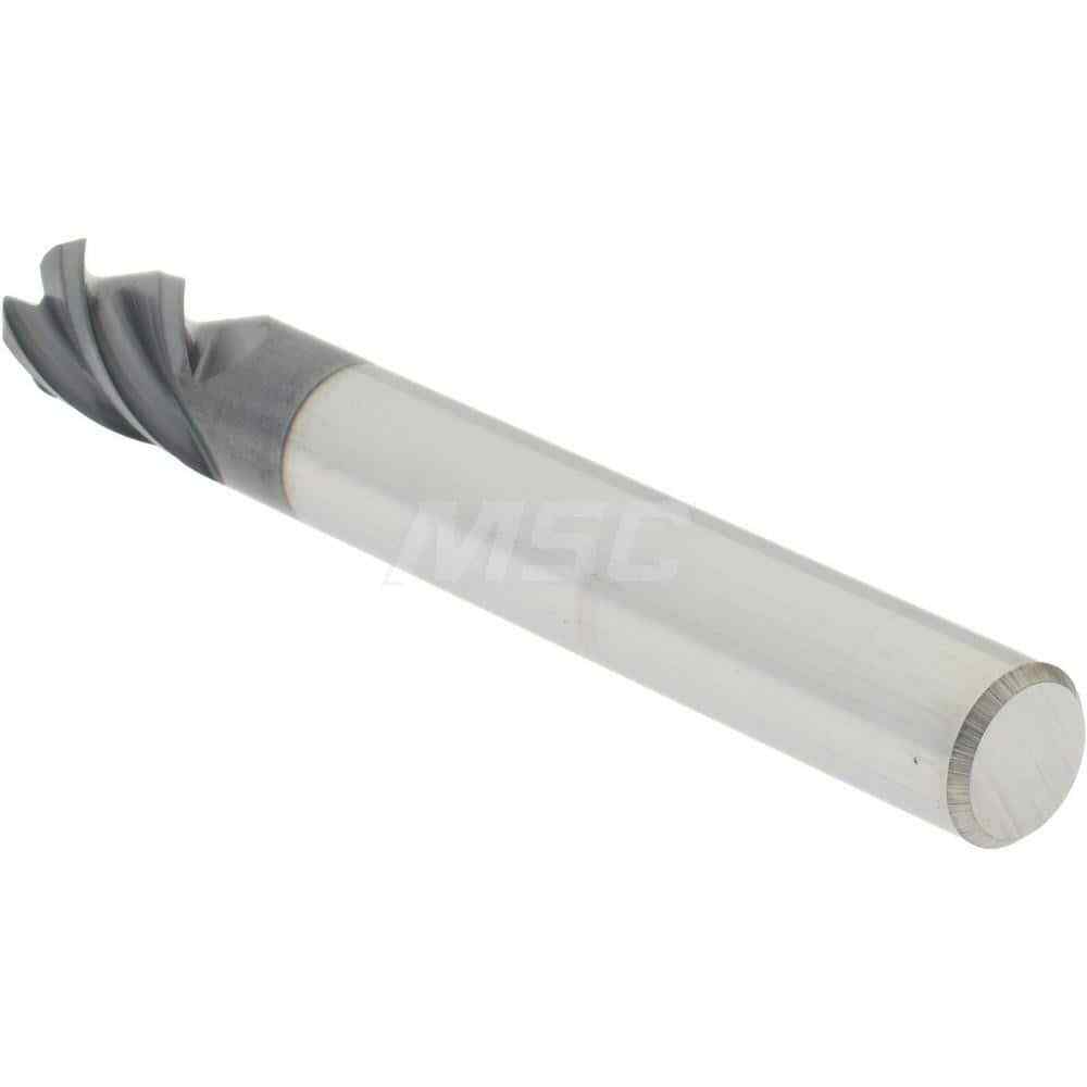 Accupro 1/4" Diam 4 Flute Single End Solid Carbide 0.06" Corner Radius End Mi...
