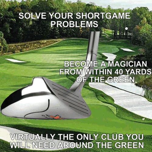 LEFT HAND CHIPPER UTILITY SQUARE WEDGE - Eliminates Fat & Thin Chip Strikes Club