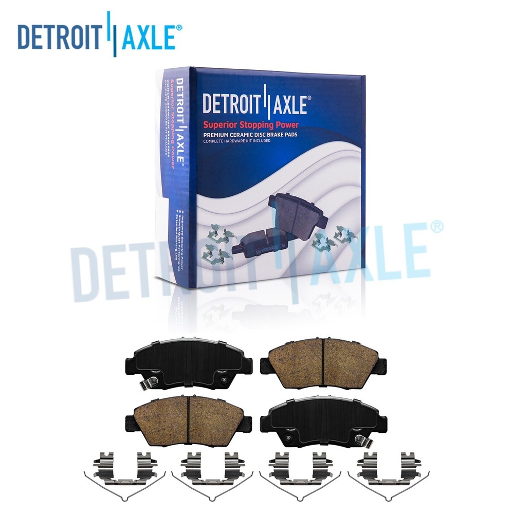 Front Ceramic Brake Pads + Hardware for 2009 2010 2011 2012 2013 Honda Fit
