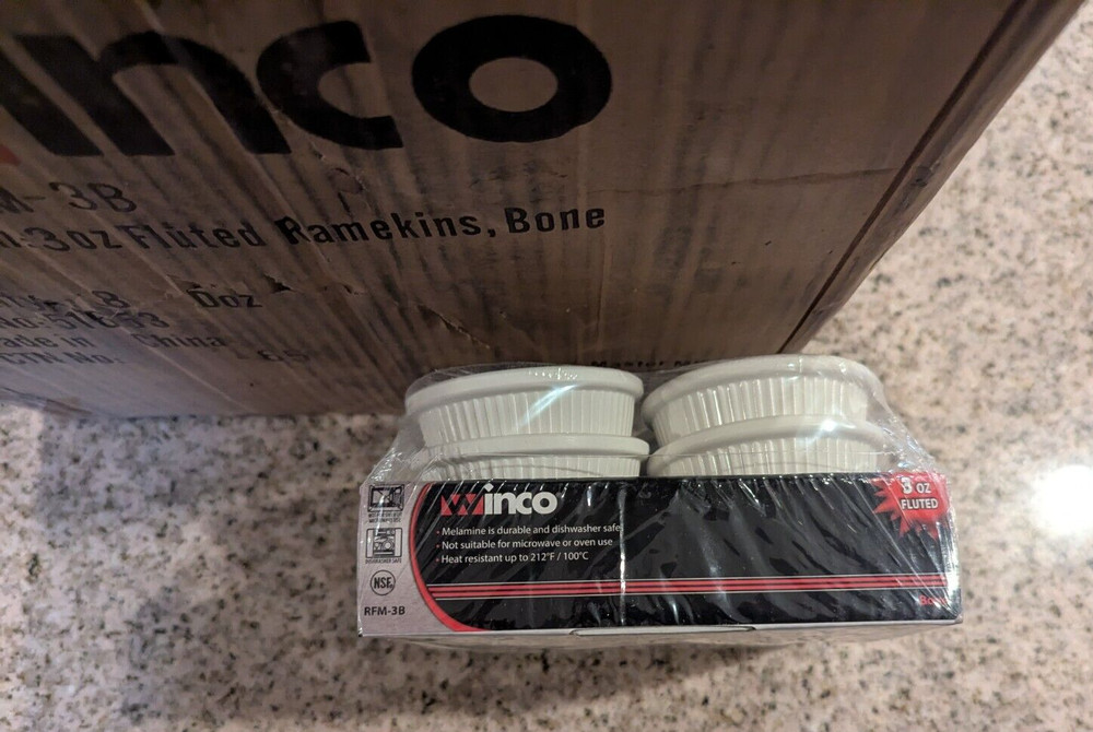 Winco Bone Fluted Ramekin, 3 Ounce -- 96 per case