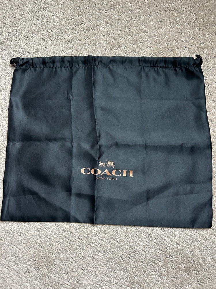 Coach Black Duster Sleeper Bag New 13" x16" Drawstring Storage Protector
