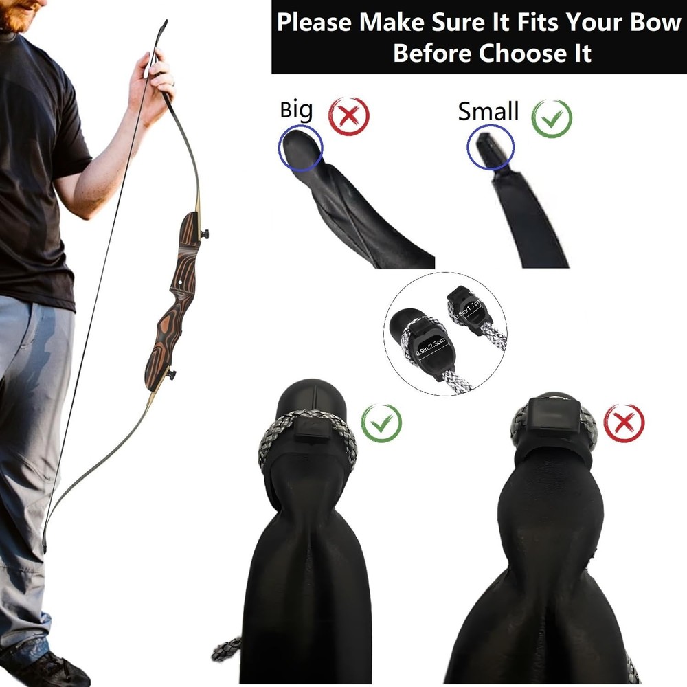 AHOSOUTLY Archery Bow Stringer Tool for Recurve Bow& Longbow- Black