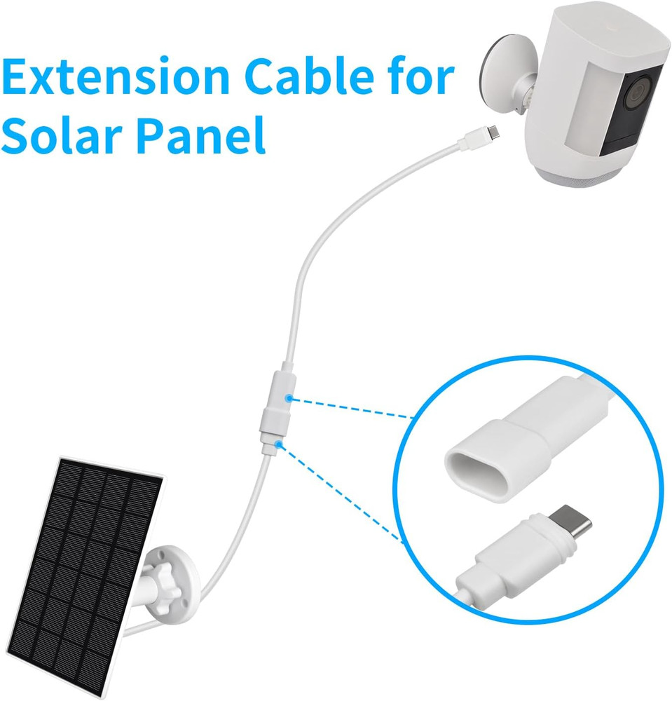 Extension Cable only for Ring Solar Panel Works for The 2nd Generation Solar...