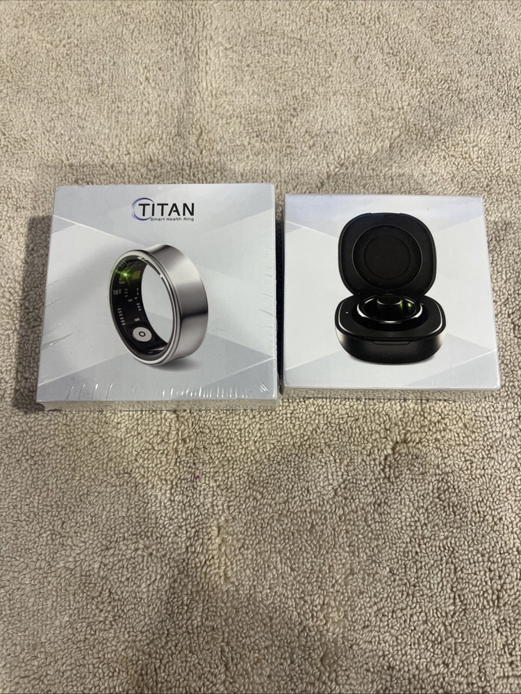 Titan Smart Health Ring - Size 12 + Charging Case