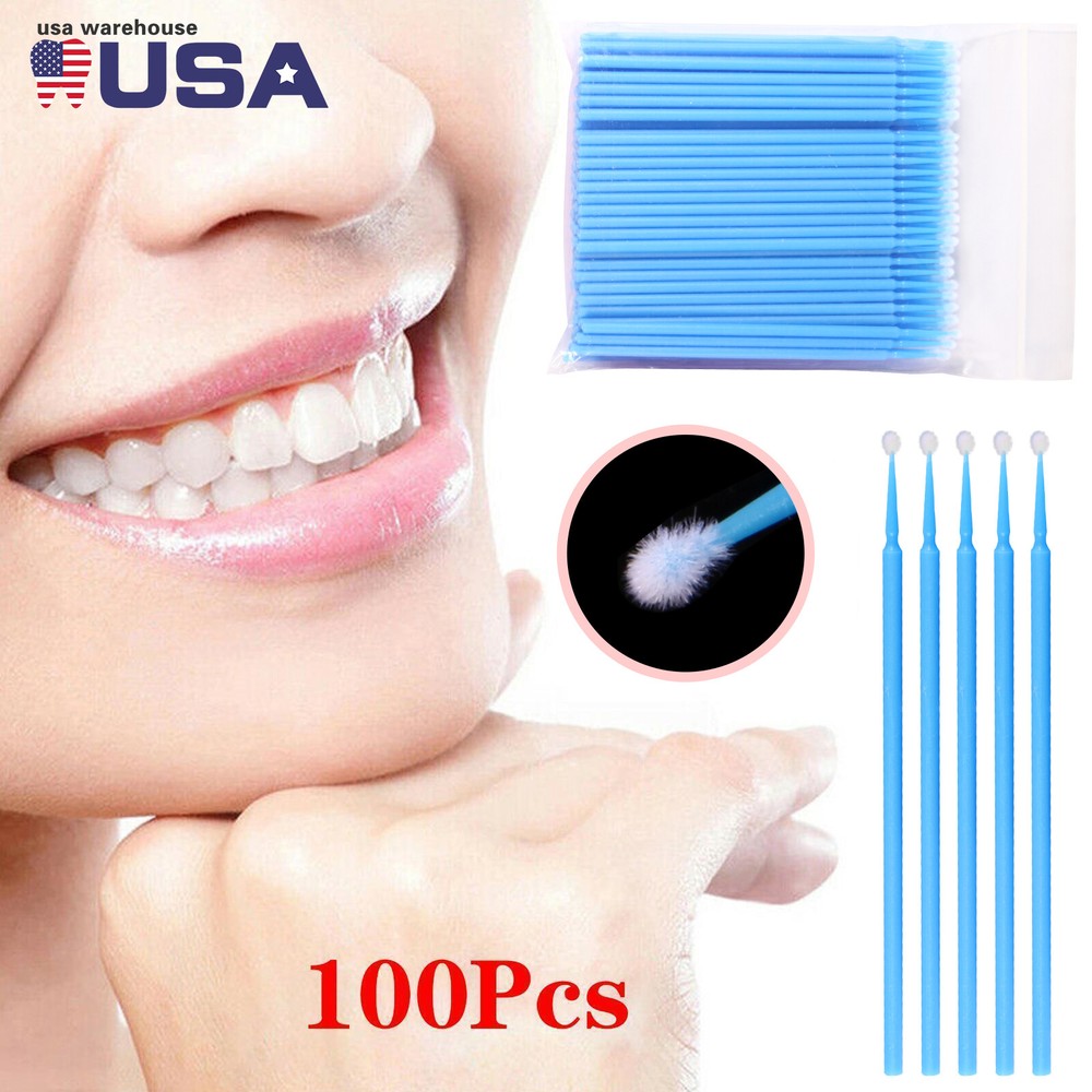 400 Microbrush Micro Brush Applicator Tips for Makeup Eyelash Dental 4 sizes