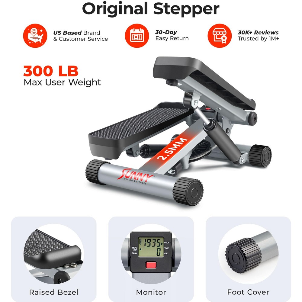Mini Stepper for Exercise Stair Step Machine Resistance Band 300lb