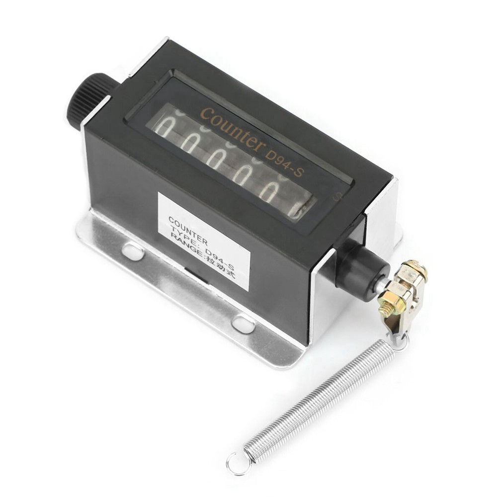D94-S 6 Digit Resettable Mechanical Pulling Counter 0-999999