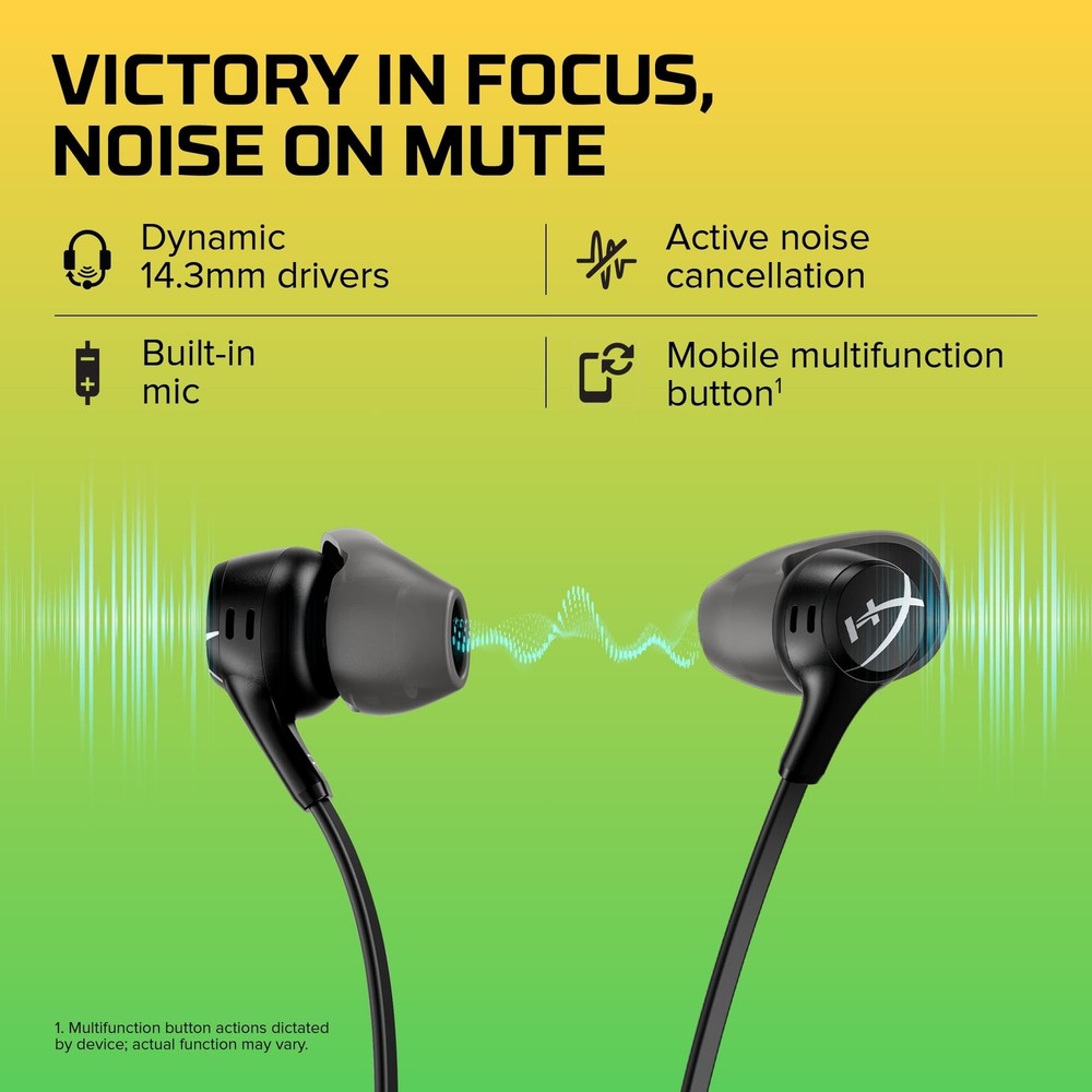 HyperX Cloud Earbuds II – 14mm Drivers, Four Eartips, Hard-Shell Carrying